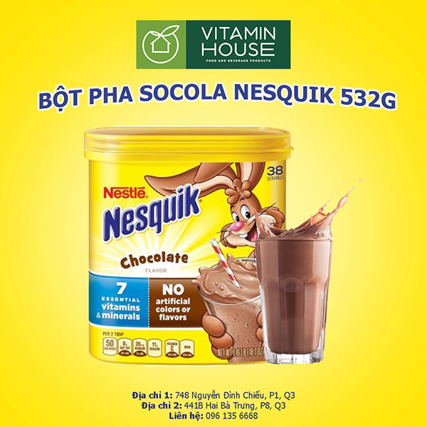 Bột Socola Nesquik 532 Gram Đức