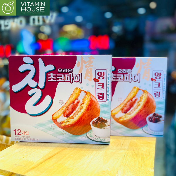 Bánh chocopie kem đậu đỏ Orion HQ 336g