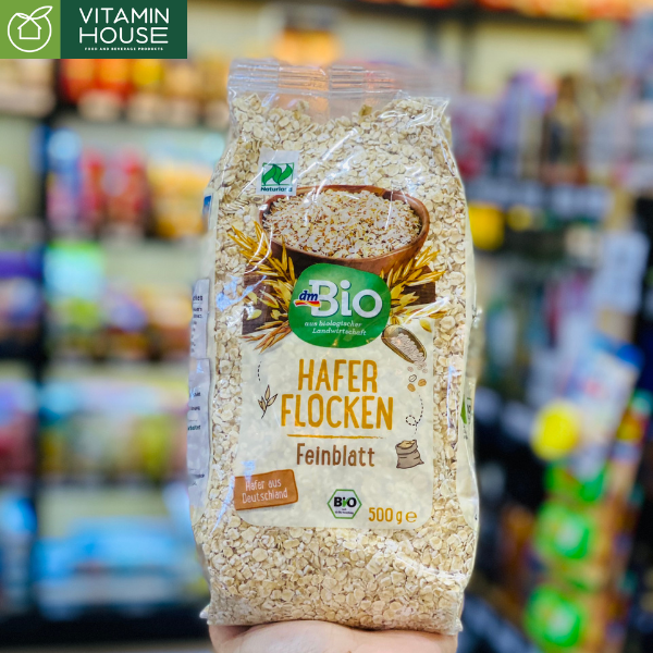 Yến mạch cán dẹt Feinblatt dm Bio Đức 500g