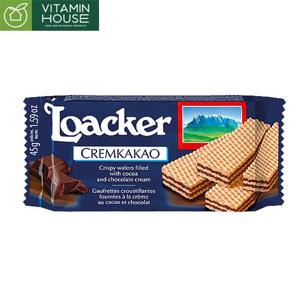 Bánh Xốp Loacker Cocoa 45g ( xanh đậm )