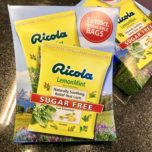 Kẹo Ngậm Ricola Sugar Free Lemon Mint Drops 2x105v