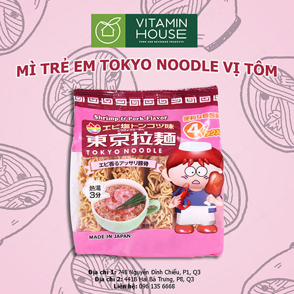 Mì Vị Tôm Tokyo Nhật Lốc 4 Gói