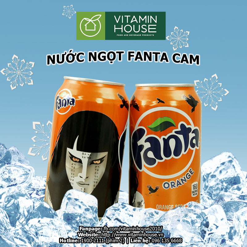 Thùng Fanta Cam Mỹ 355Ml * 12 Chai