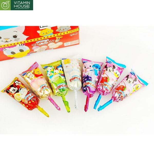 Kẹo Mút Mickey Popcan Glico Nhật Gói 10.5g (Hộp Đỏ)