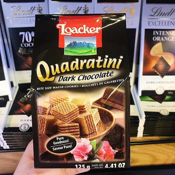 Bánh Xốp Loacker Quadratini - vị Chocolate đắng