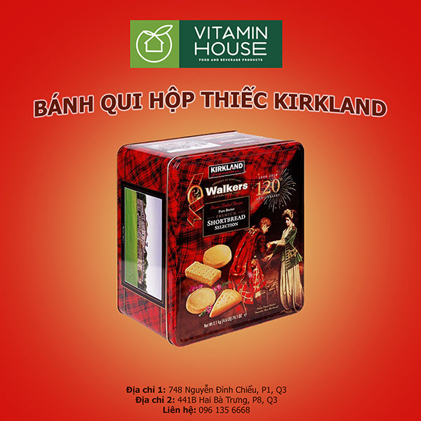 Bánh Quy Kirkland Walkers Anh Hộp Thiếc 2.1kg