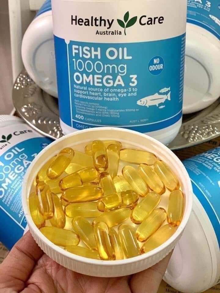 Dầu cá Healthy Care Fish Oil 1000mg Omega-3 400v