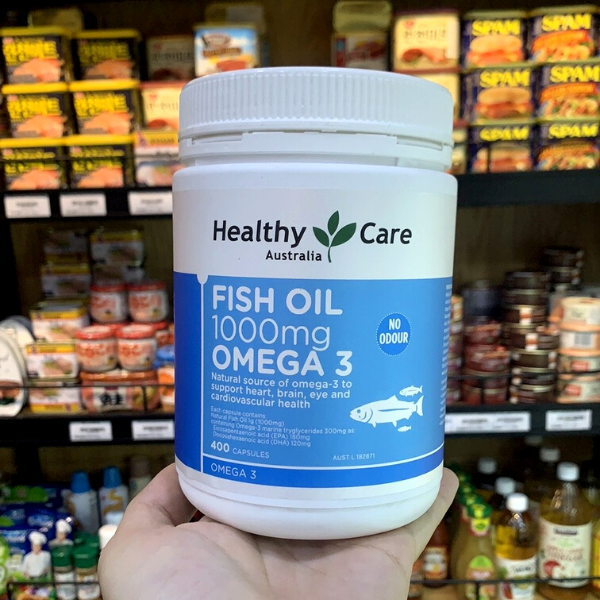 Dầu cá Healthy Care Fish Oil 1000mg Omega-3 400v