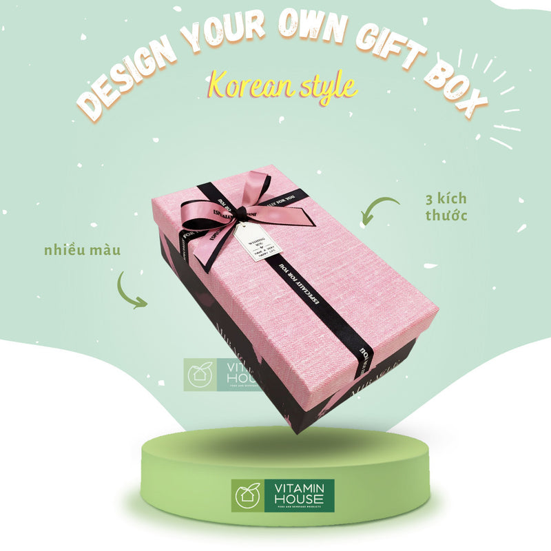 Hộp quà chữ nhật Ori (3 size) - Hồng