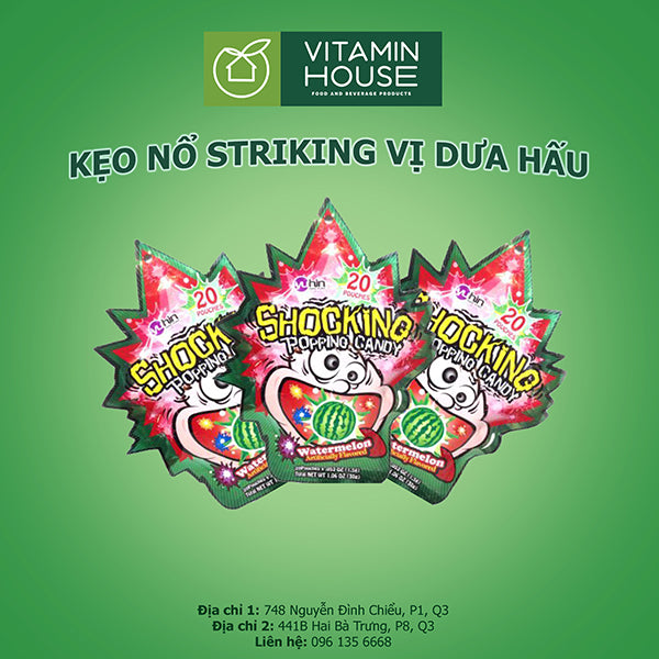 Kẹo Nổ Vị Dưa Hấu Striking HongKong Gói 30g