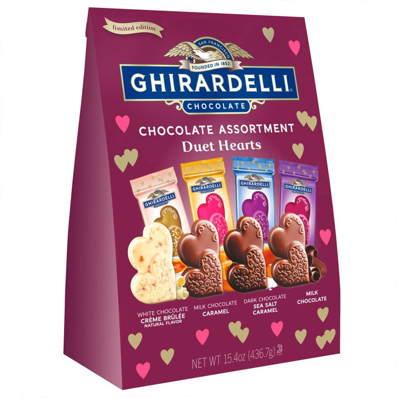 Bịch Chocolate Ghirardelli  Assortment Duet Heart 436g