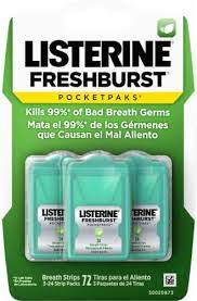 Miếng Ngậm Thơm Miệng Fresh Burst Listerine Mỹ Vỉ 3 Hộp (Xanh Lá)