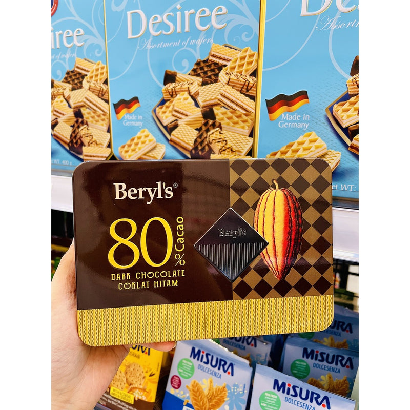 Chocolate Đắng 80% Cocoa Beryl's Malaysia Hộp 108G