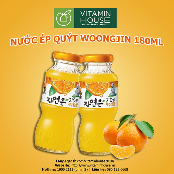 Nước Ép Quýt Woongjin HQ Chai 180ml