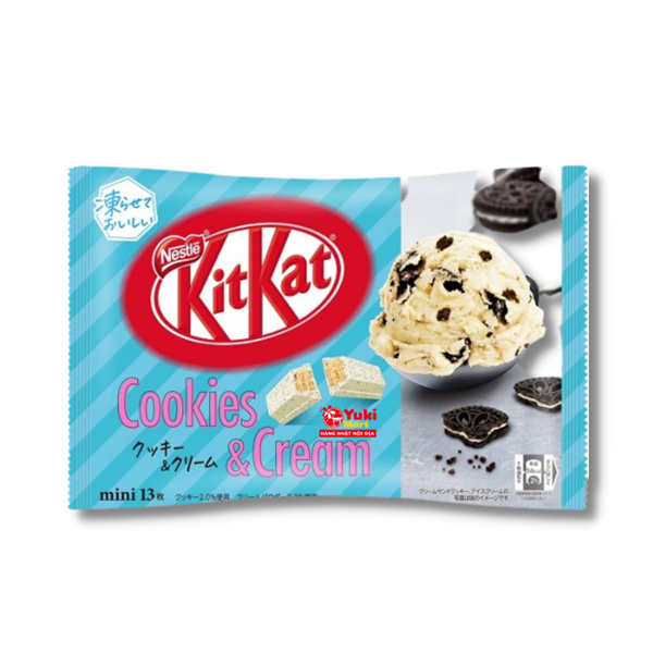 Bánh Xốp KitKat Vị Cookies & Cream Nestle Nhật Gói 11 Thanh