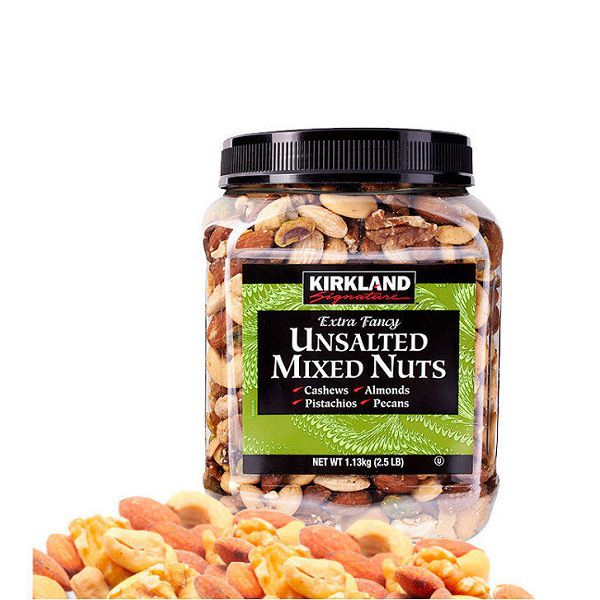 Hộp Mixed Nuts Không Muối Kirkland 1.13kg