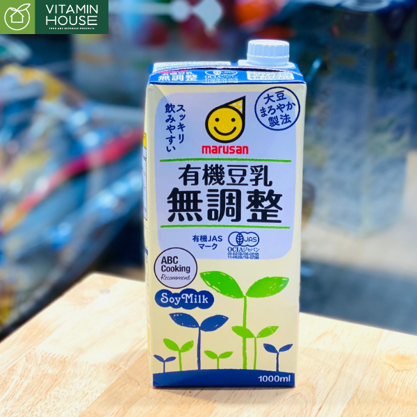 Sữa Đậu Nành Hữu Cơ Marusan Không Đường Nhật 1l