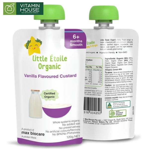 Little Etoile Organic - Vanilla Flavoured Custard