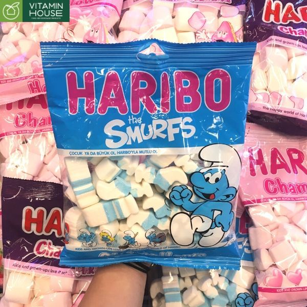 Kẹo xốp Haribo Chamallows Smurfs 125g