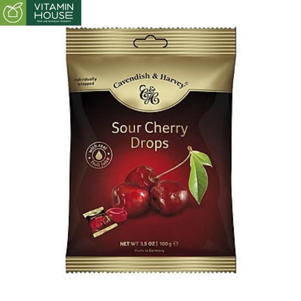 Kẹo Đức 100g - Sour Cherry Drops