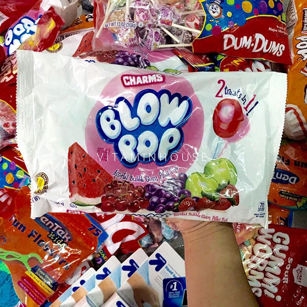 Kẹo Mút Vị Trái Cây Blow Pop Mỹ Gói 294g