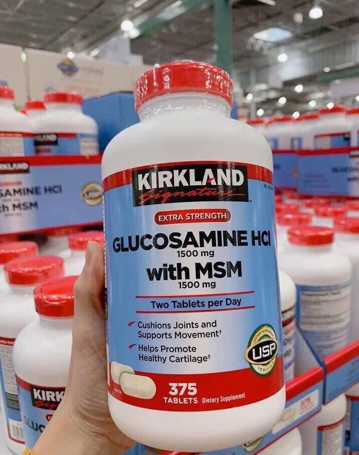 Viên Uống Glucosamine MSM 1500mg Kirkland 375v