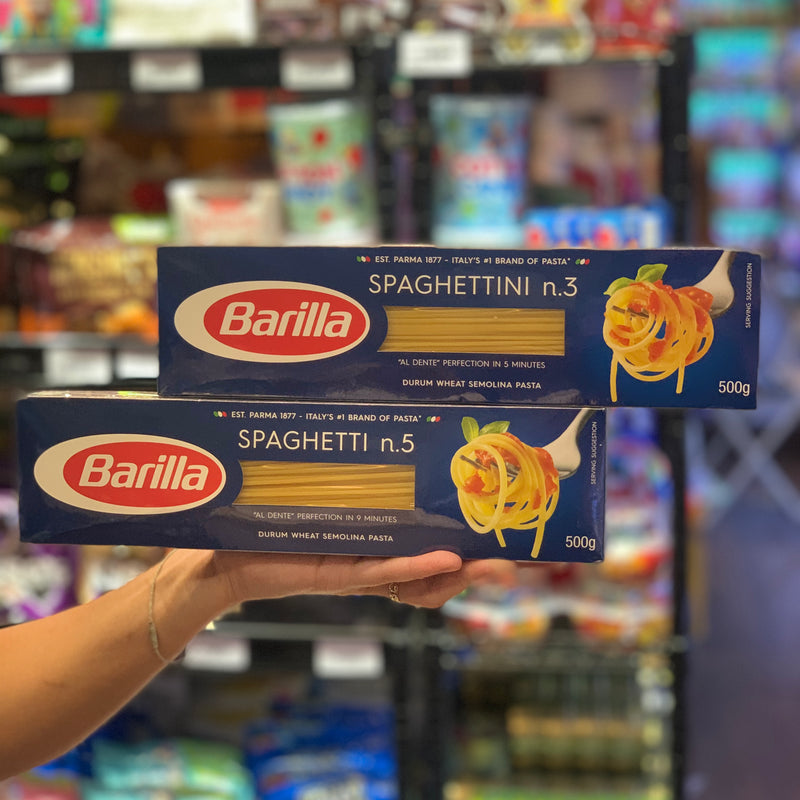 Mỳ Spaghetini Sợi Hình Ống Các Cỡ Barilla Ý Hộp 500g