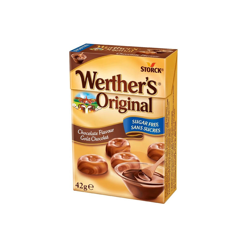 Hộp Kẹo Werther Original Chocolate Flavour Sugar Free 42gr