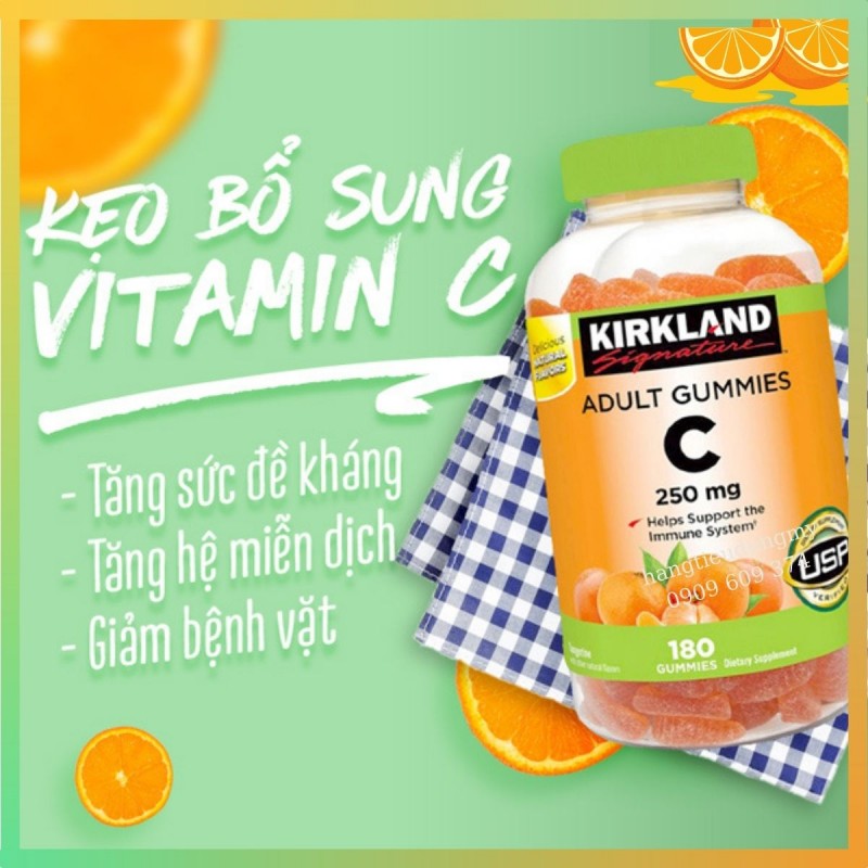 Gummy Adult Vitamin C 250mg Kirkland 180v