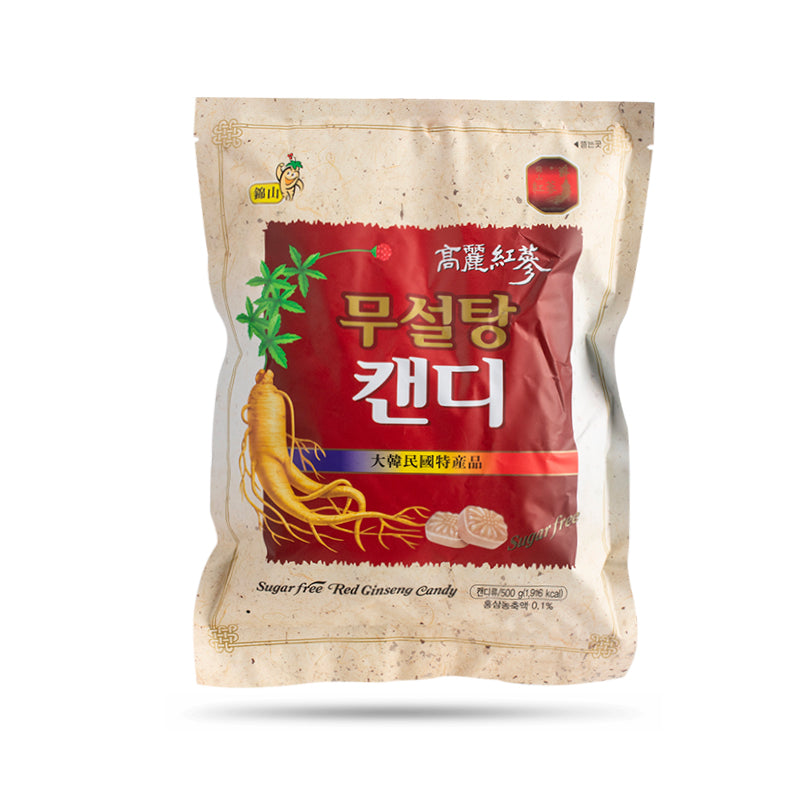 Kẹo Sâm Không Đường Red Ginseng HQ Gói 500g (vàng)