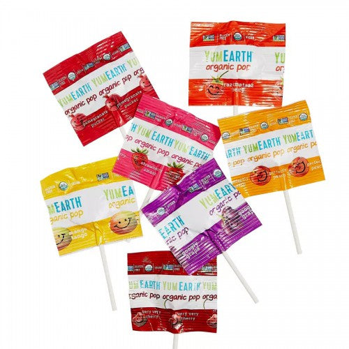 Gói Kẹo Mút Trái Cây Hữu Cơ Yumearth Organic Lollipops 248G (40 Cái)