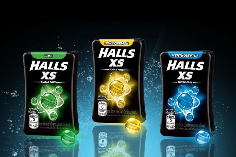 Kẹo Halls XS không đường Lime Avengers 15g