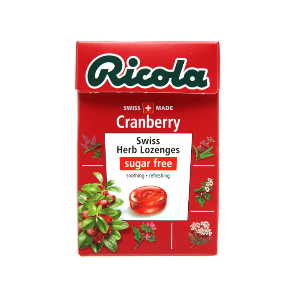 Kẹo Ngậm Thảo Mộc Ricola Cranberry 45G (Đỏ)