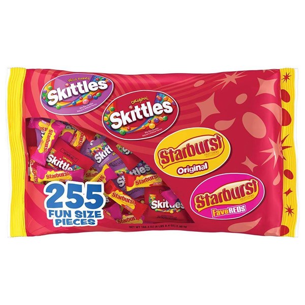 Kẹo Mềm Hỗn Hợp Starburst Skittles Chewy 255 Viên