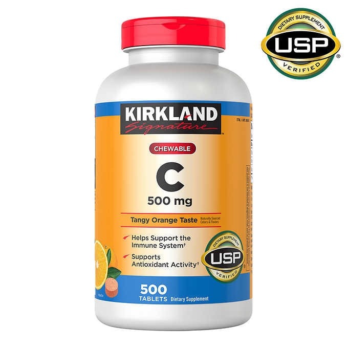 Viên nhai Kirkland Chewable Vitamin C 500v