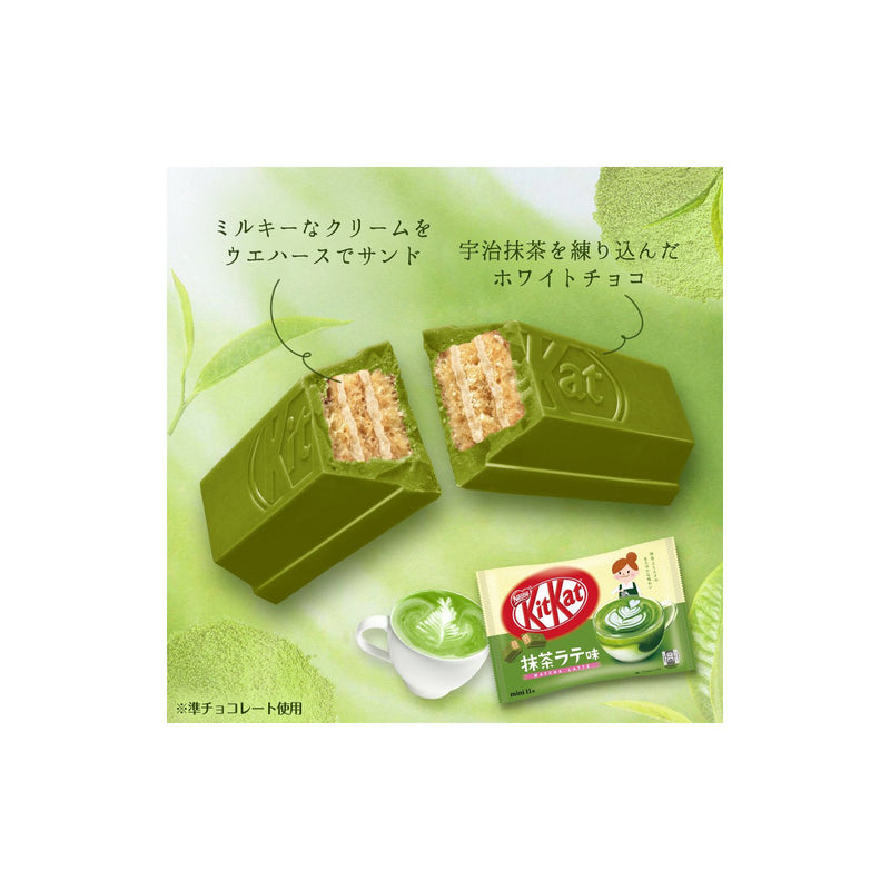 Bánh Xốp KitKat Vị Matcha Latte Nestle Nhật Gói 11 Thanh