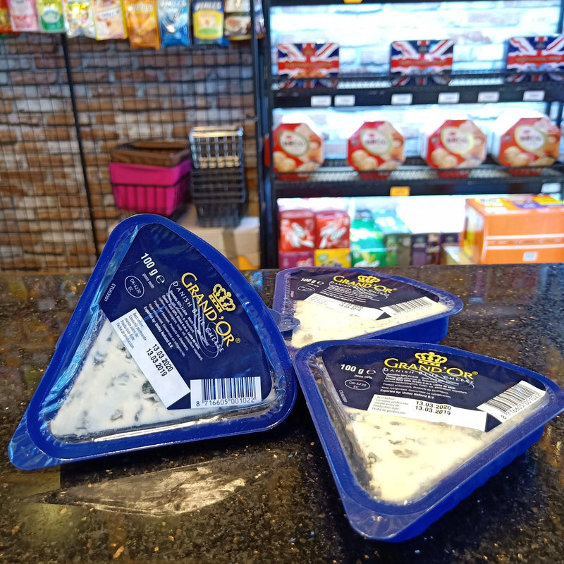 Phô Mai Mốc Xanh Blue Cheese Danish Grand'Or Đan Mạch Gói 100g