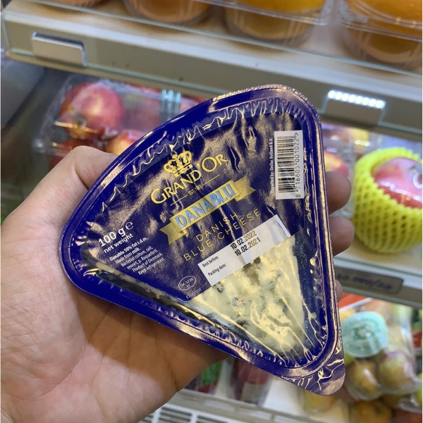 Phô Mai Mốc Xanh Blue Cheese Danish Grand'Or Đan Mạch Gói 100g