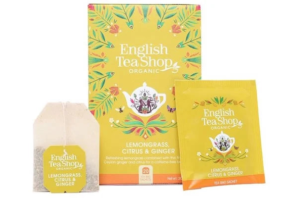 Hộp Trà Organic English Tea Shop Lemongrass Ginger & Citrus 20 Gói