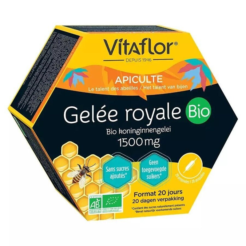Hộp Sữa Ong Chúa Vitaflor Gelee Royale Bio Pháp 1500mg (20 ống)