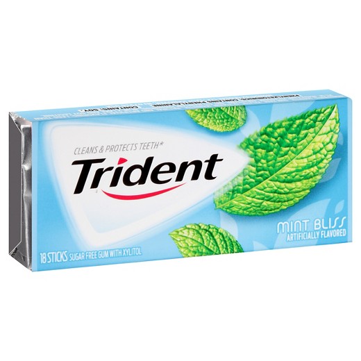 Gum Trident Mỹ Vị Bạc Hà (xanh mint)