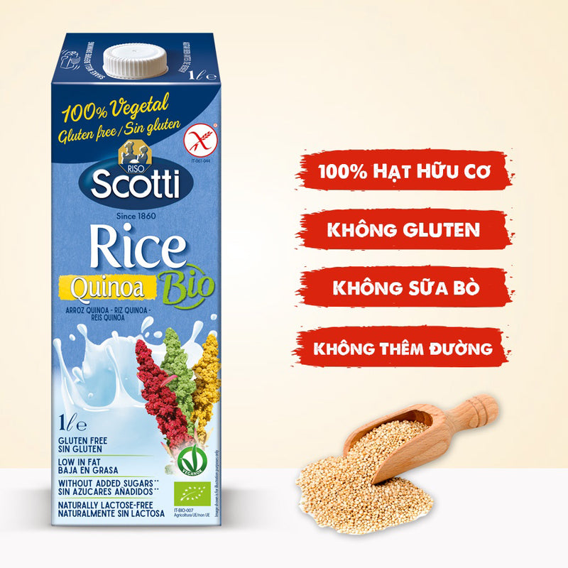 Sữa Diêm Mạch Hữu Cơ Riso Scotti Ý Hộp 1L