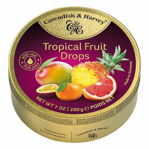 Kẹo Hộp Thiếc C&H Đức Tropical Fruit 200g