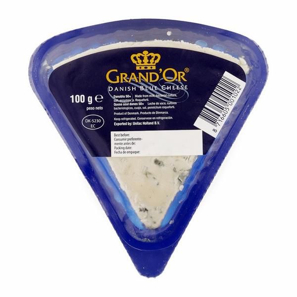 Phô Mai Mốc Xanh Blue Cheese Danish Grand'Or Đan Mạch Gói 100g