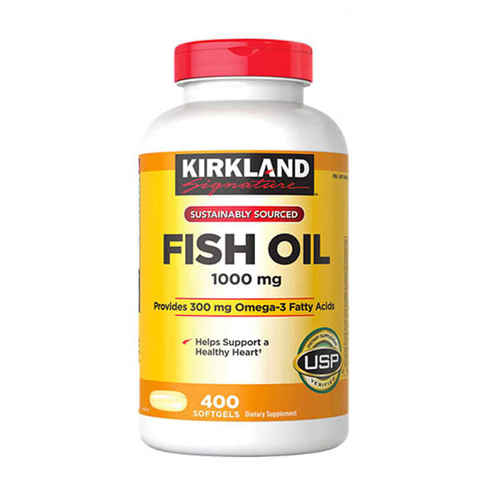 Dầu cá Kirkland 1000mg Mỹ 400v