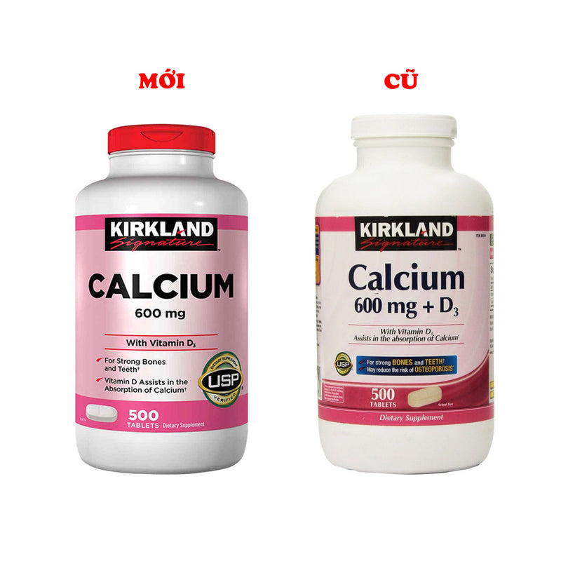 Calcium Kirkland 600Mg +D3 (500 Viên)