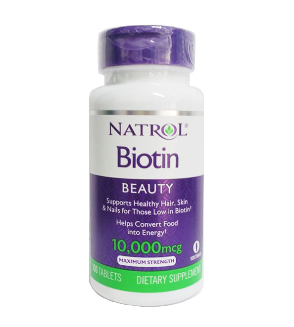 Viên Uống Biotin Natrol 10.000mcg 100v