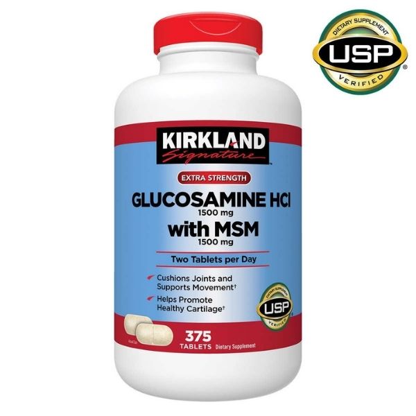 Viên Uống Glucosamine MSM 1500mg Kirkland 375v