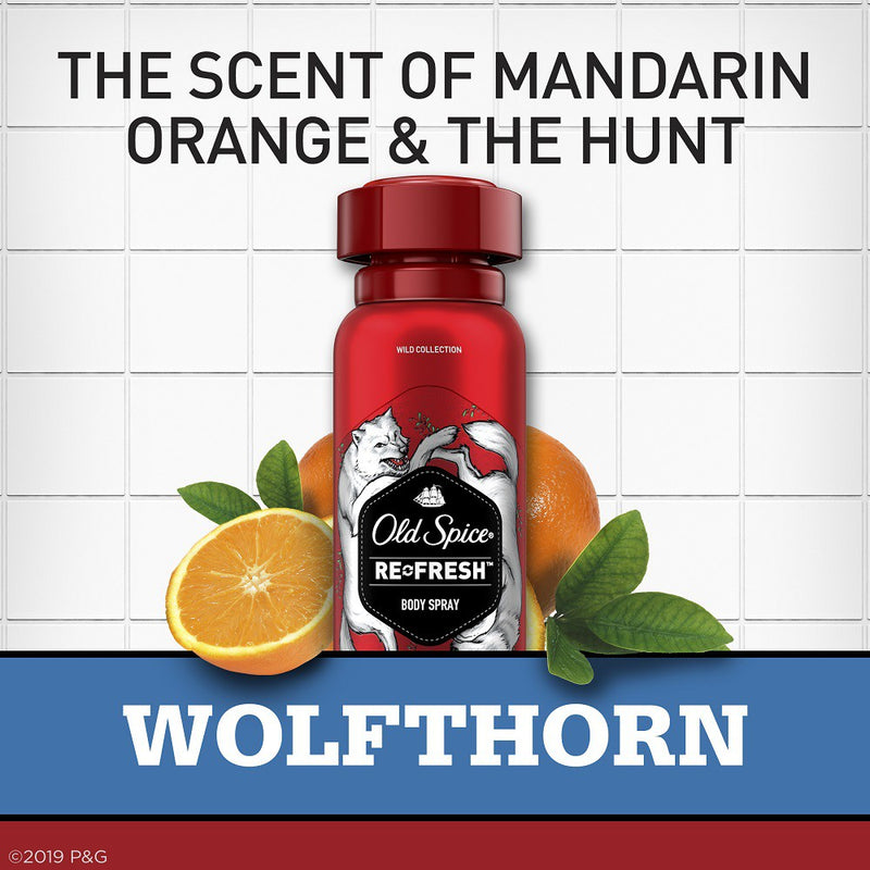 Xịt Khử Mùi Old Spice ReFresh Wolfthorn Mỹ Chai 106g