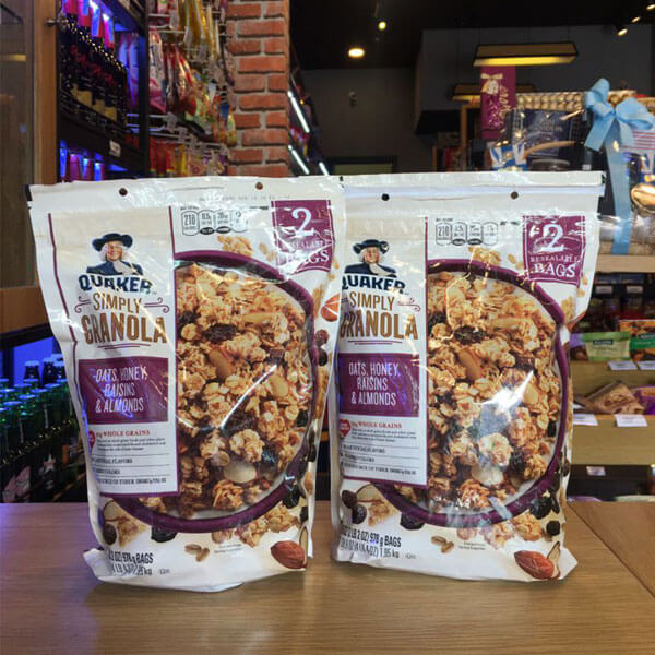 Yến mạch Vị Mật Ong Quaker Simply Granola Mỹ Gói 978g